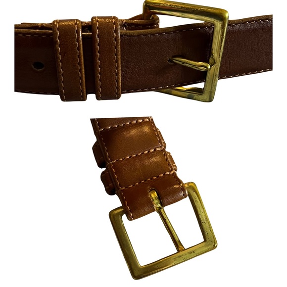 Vintage COACH Leather Belt, British Tan, # 7800, Size 34” Waist, Luxury Designer - Picture 2 of 5